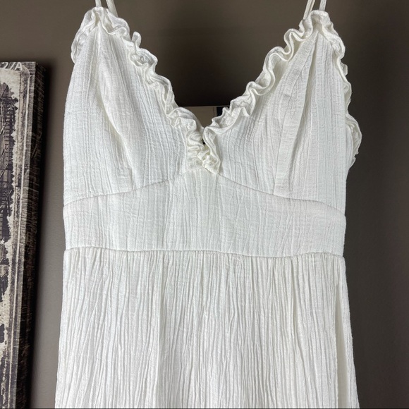 WILDFIRE Size 6 White Lined Summer DressAdjustable - Picture 3 of 12